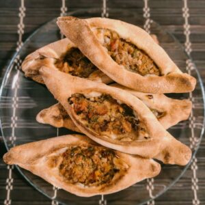 Freshly baked Beef Sfiha
